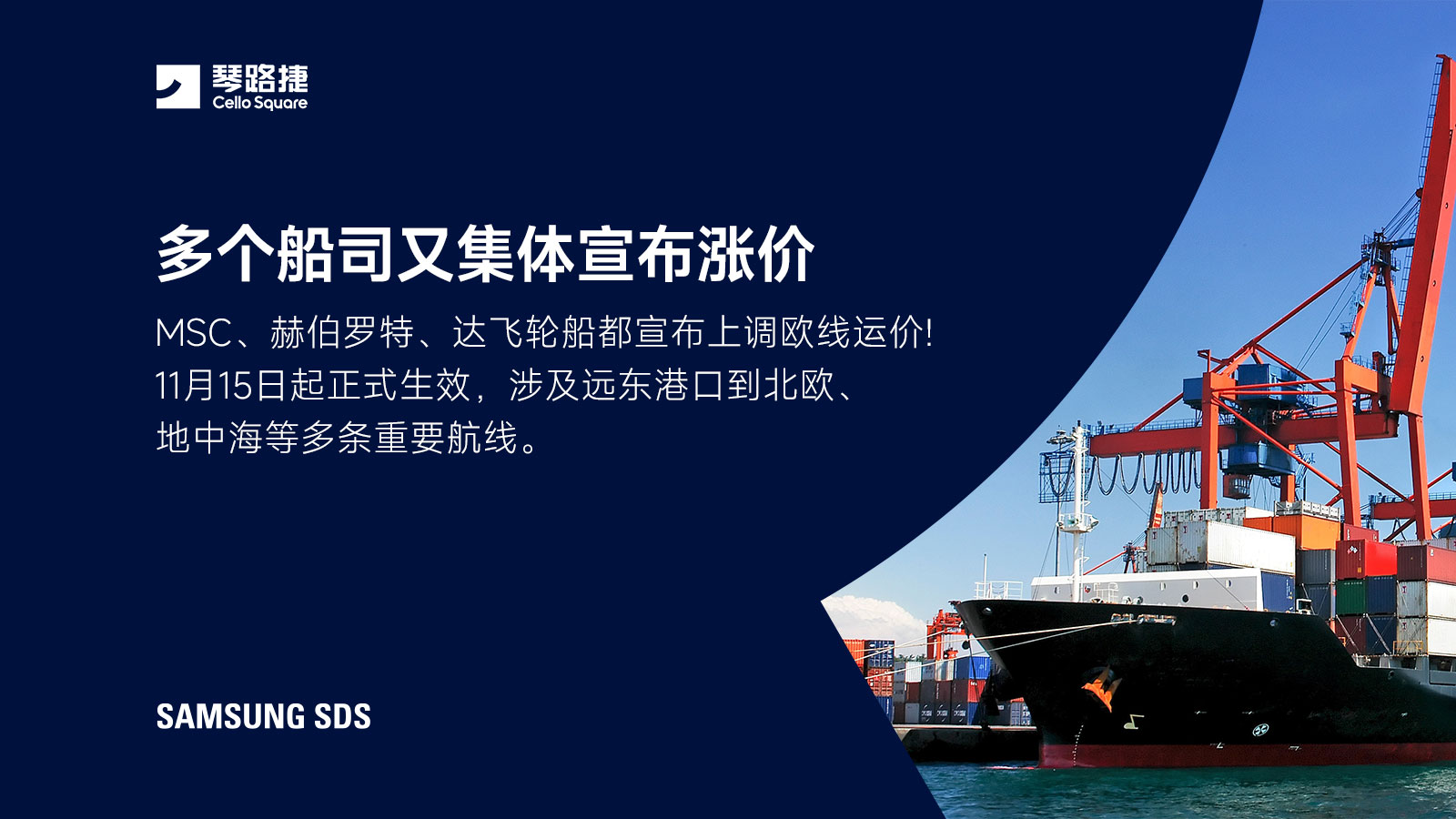 多个船司又集体宣布涨价!