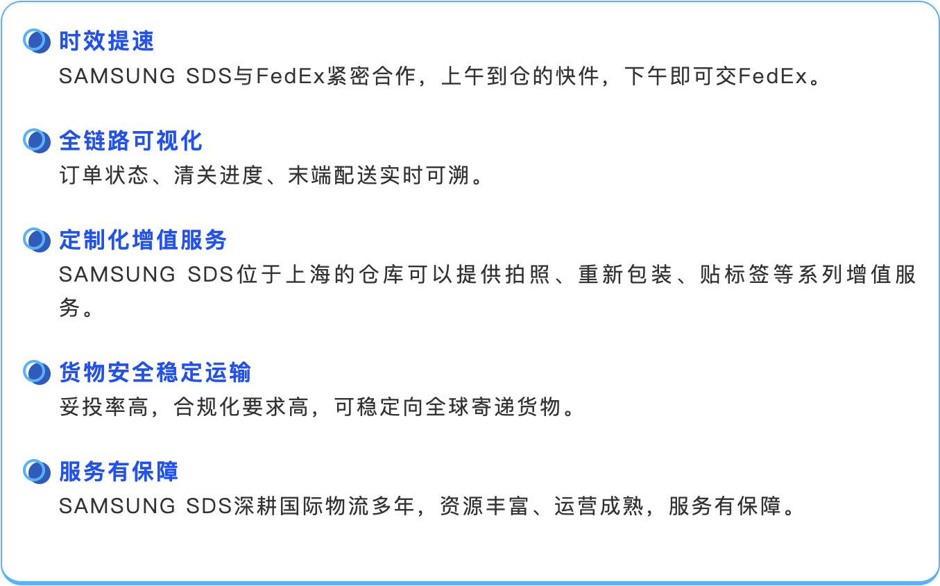 提升门到门履约能力 SAMSUNG SDS新推FedEx产品渠道 提升门到门履约能力 SAMSUNG SDS新推FedEx产品渠道