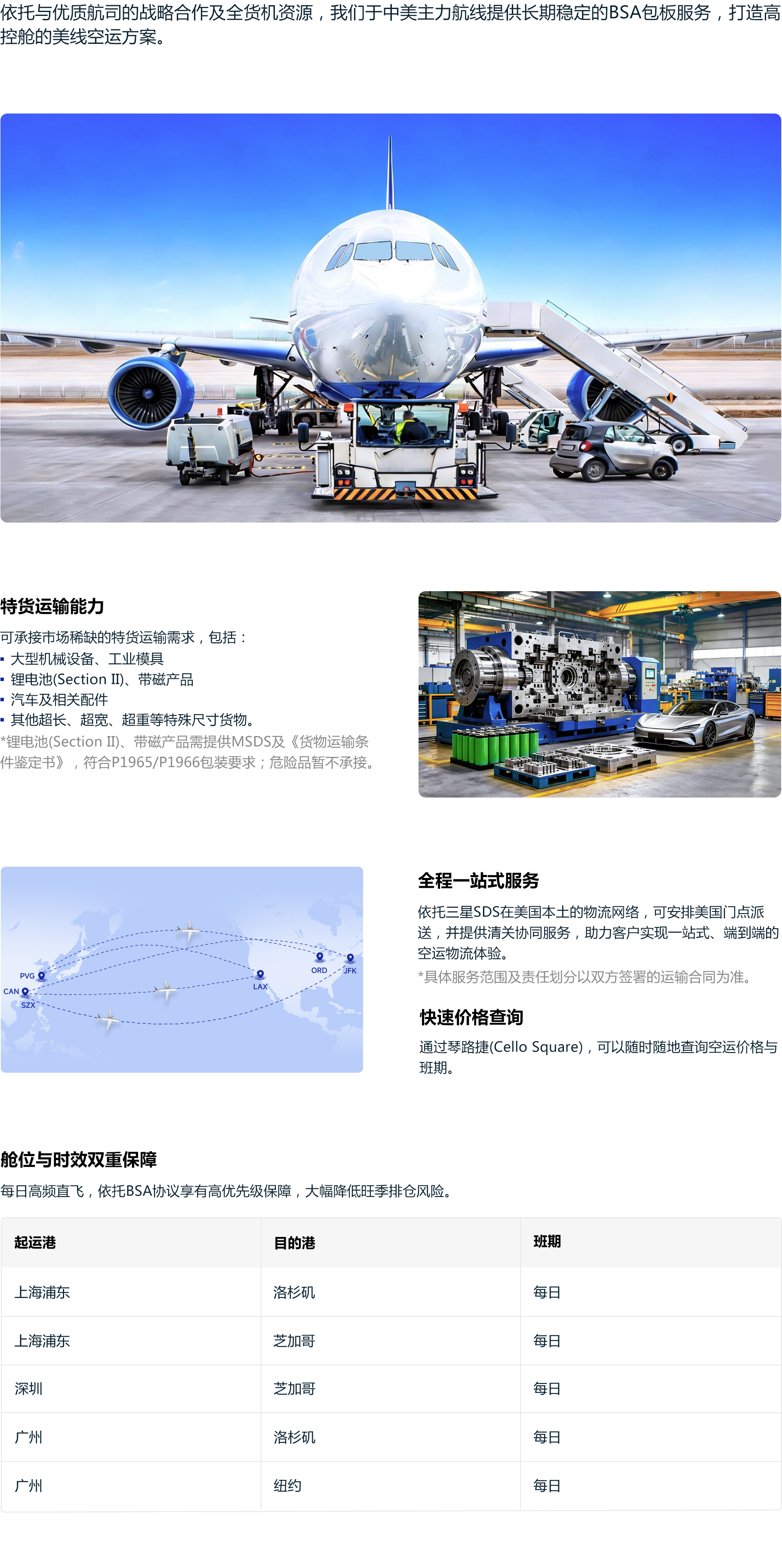 中美BSA专线-直达无忧